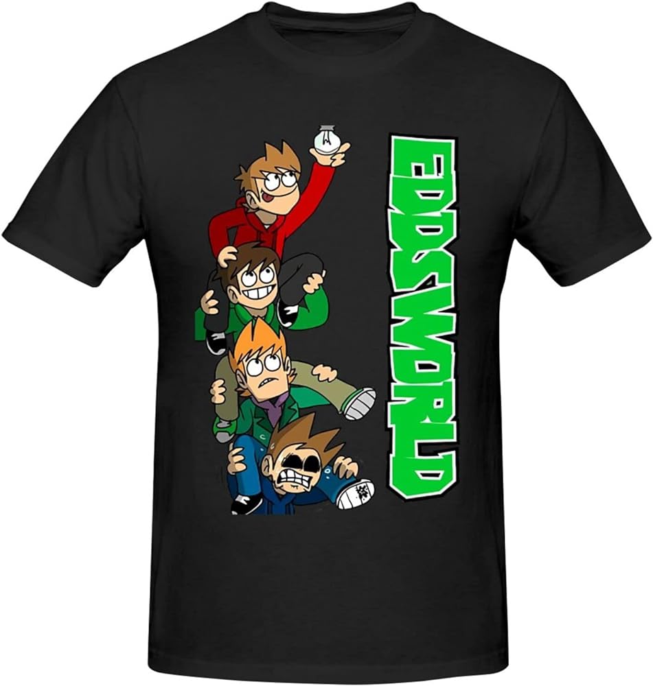 Anime Manga Eddsworld T Shirt Boys Summer Round Neck Tops Cotton Casual Short Sleeve Tee