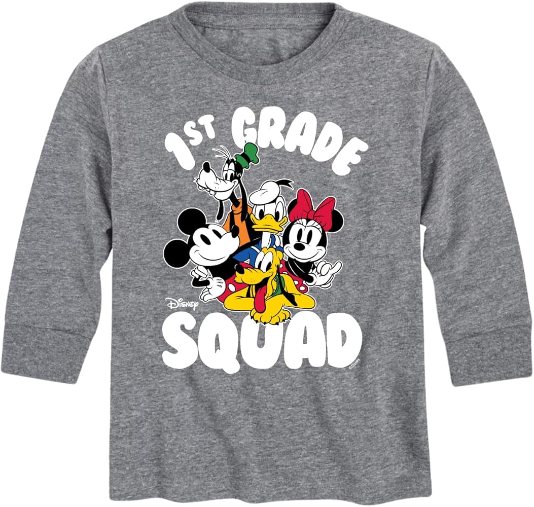 Disney Mickey & Friends - 1st Grade Squad - Youth Long Sleeve Graphic T-Shirt