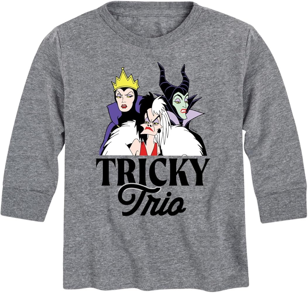 Disney Villains - Tricky Trio - Toddler and Youth Long Sleeve Graphic T-Shirt