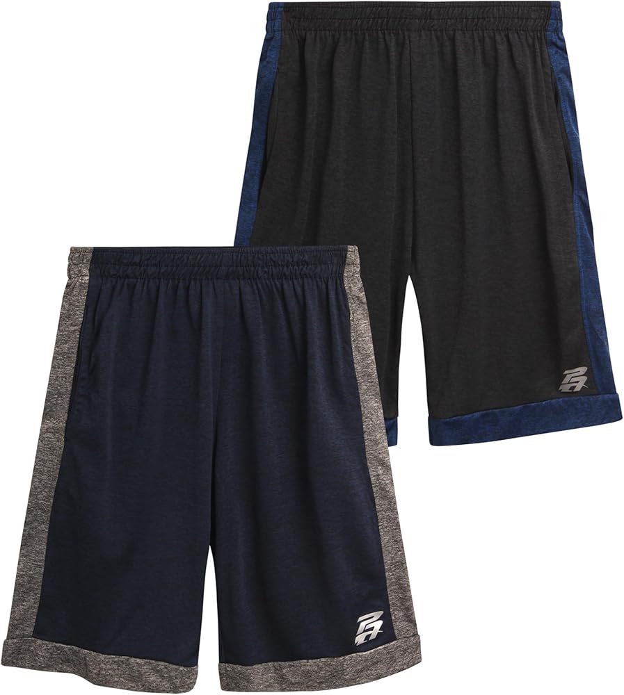 Boys' Athletic Shorts - Active Performance Basketball Shorts (2 Pack)