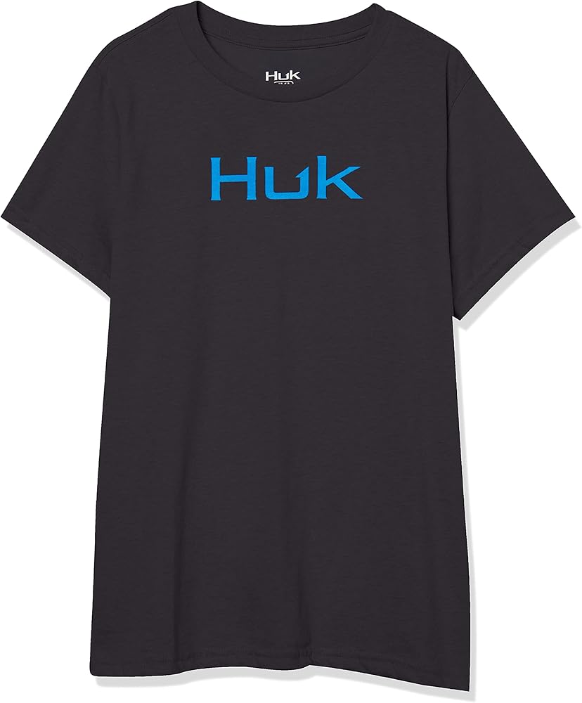 HUK Unisex-Child Logo Tee | Kids Performance Fishing T-Shirt