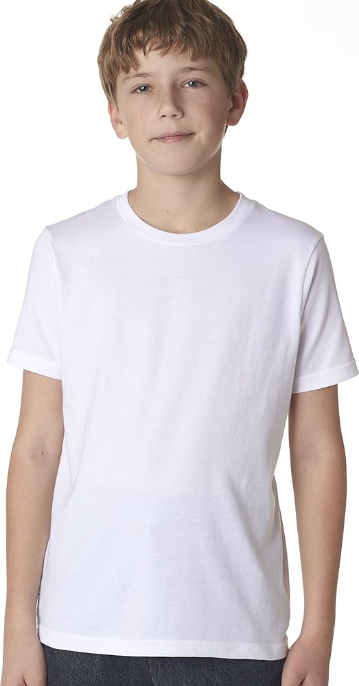 Next Level Youth Boys’ Cotton Crew XS WHITE