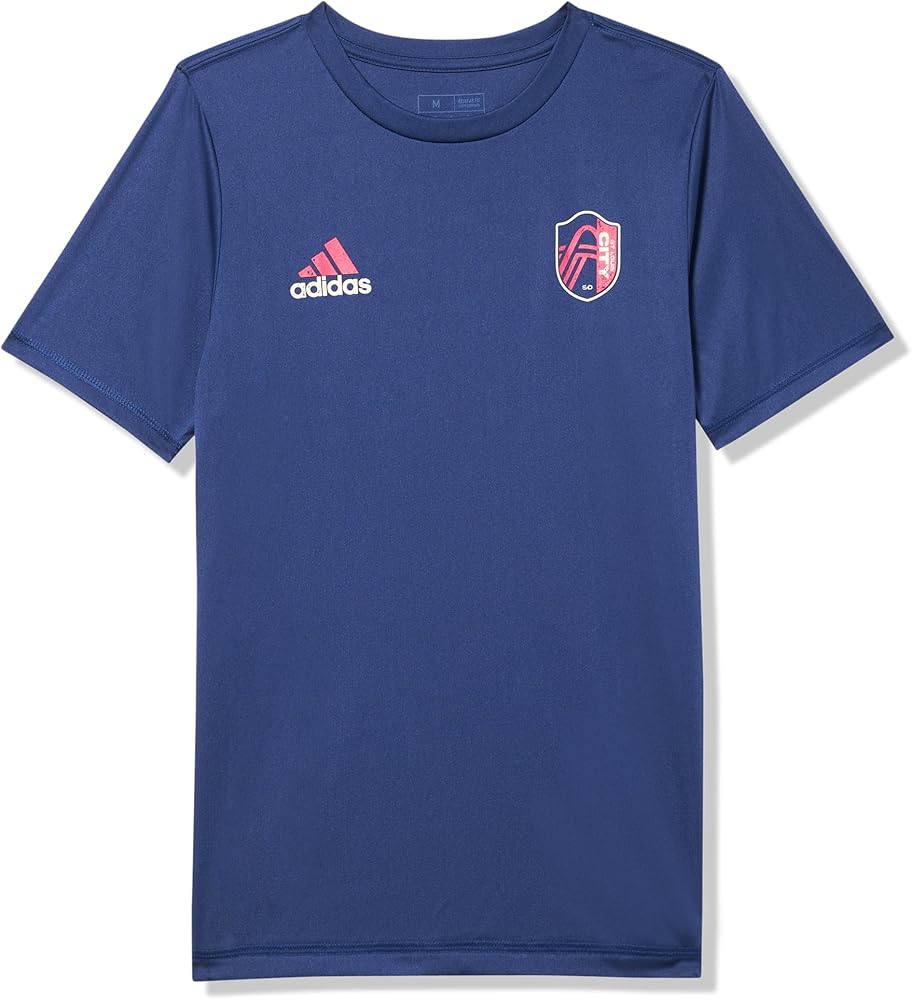 adidas Boys' Sporting Kansas City Short Sleeve Pre-Game T-Shirt