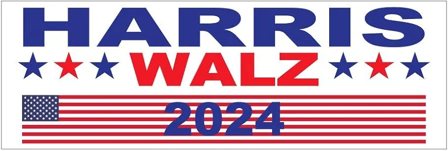 Harris Walz 2024 Kamala Harris Tim Walz for President Bumper Sticker Decal Vinyl Sticker Laptop Auto Car Truck Bumper Sticker B45