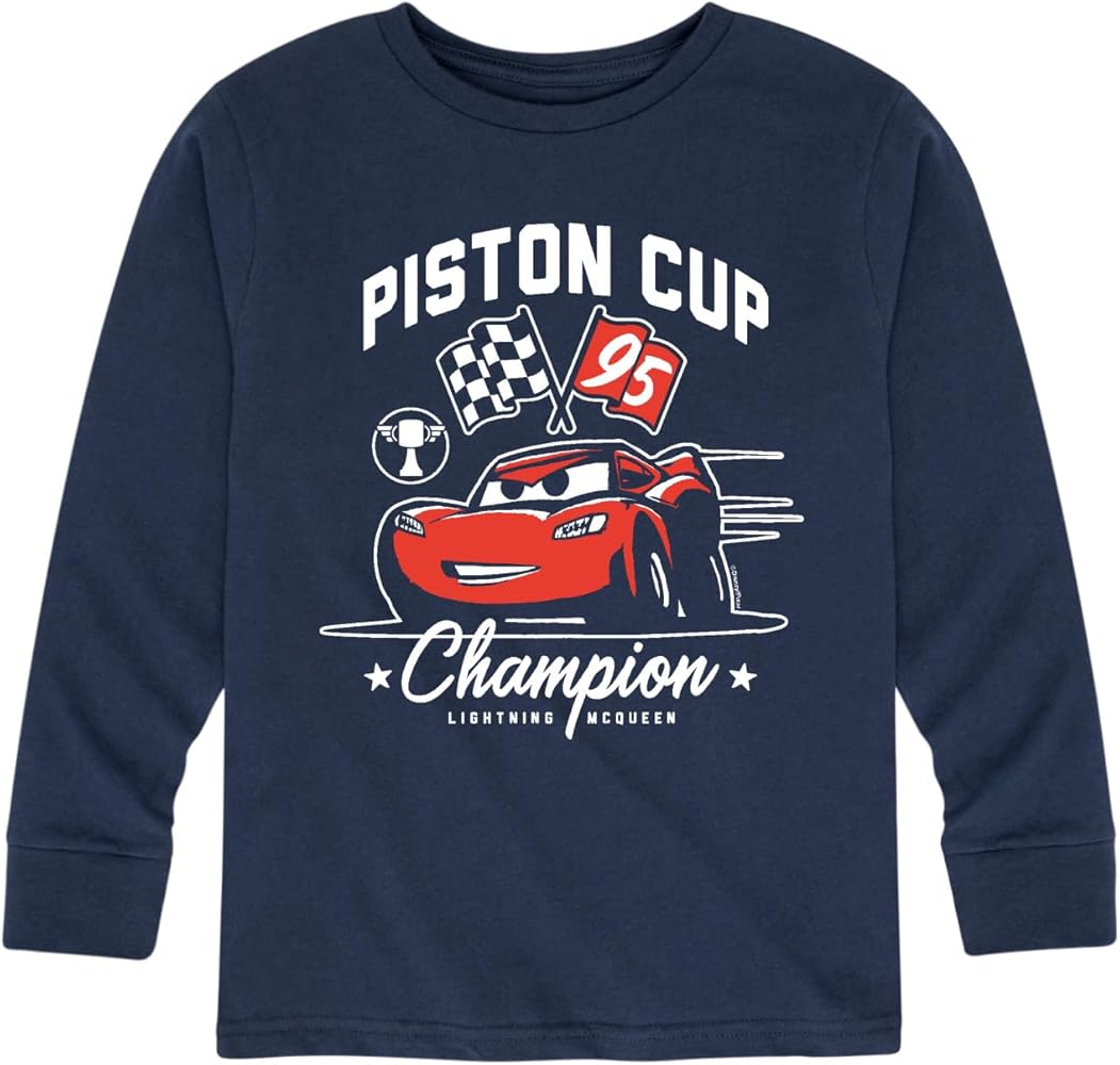 Disney Cars - Piston Cup Champion McQueen - Toddler and Youth Long Sleeve Graphic T-Shirt