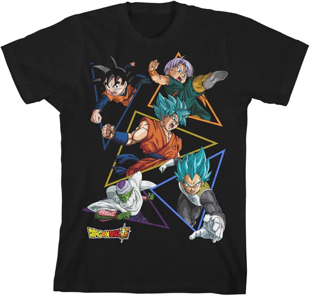 Dragon Ball Super Characters Boys Black Graphic Tee Shirt