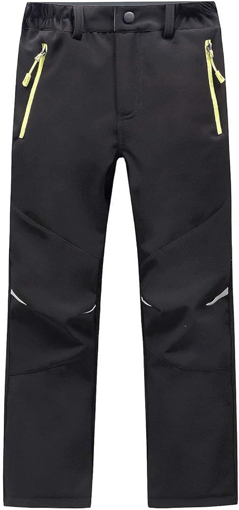 LANBAOSI Kids Boys Girls Waterproof Outdoor Hiking Pants Warm Fleece Lined