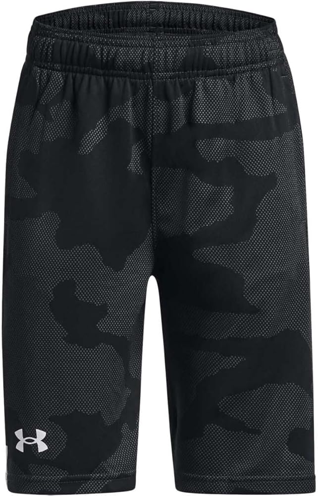 Under Armour Boys' UA Velocity Shorts (US, Alpha, Medium, Regular, Jacquard Digital Camo Black/White 001)