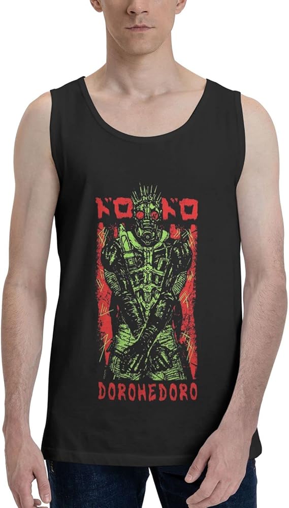 Anime Manga Dorohedoro Tank Top Mens Summer Round Neckline Vest Cotton Fashion Sleeveless Tops