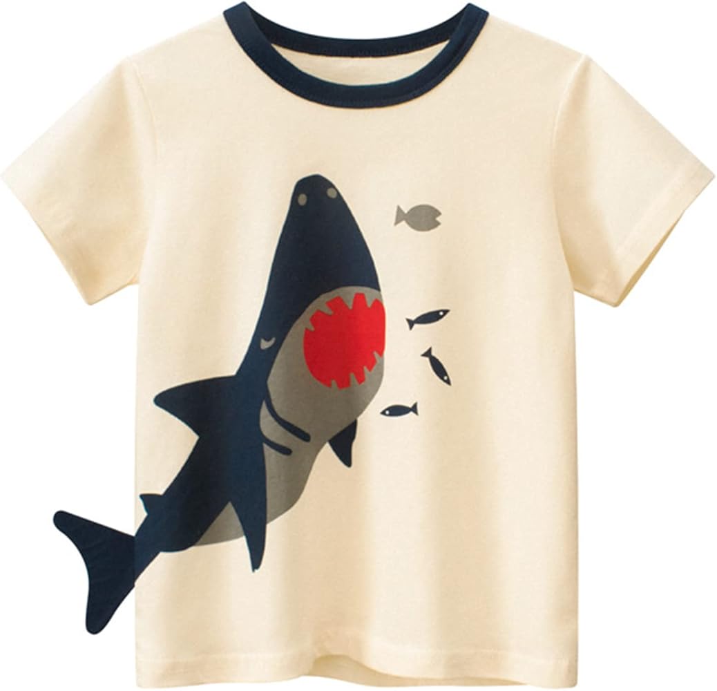 Toddler Shirts Baby Boys Girls Short Sleeve Crewneck T Shirts Tops Tee Clothes for Children Kids Boys Clothes