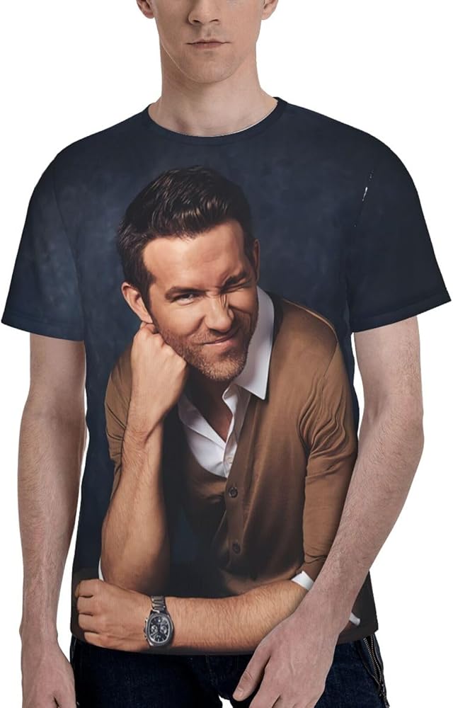 Ryan Reynolds T Shirt Boys Summer Comfortable Fit Soft Short Sleeve Round Neck Basic Tee Tops