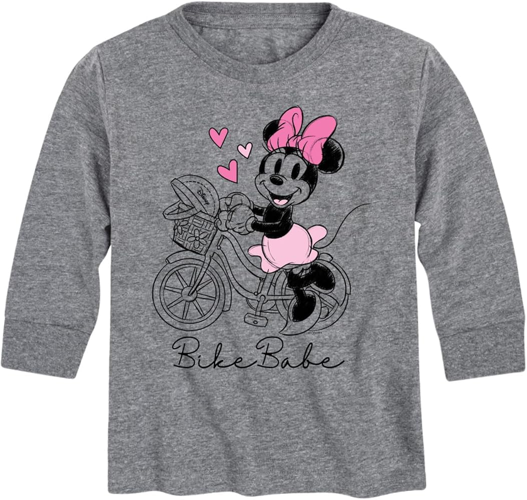 Disney Mickey & Friends - Bike Babe - Toddler and Youth Long Sleeve Graphic T-Shirt