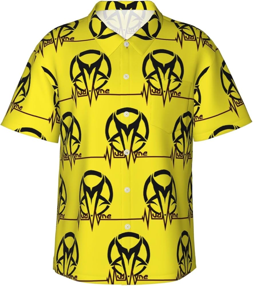 Mens Tshirt for Mudv ayne Tshirts,Casual Short Sleeve Hawaiian tee Lapel Collar Clothes