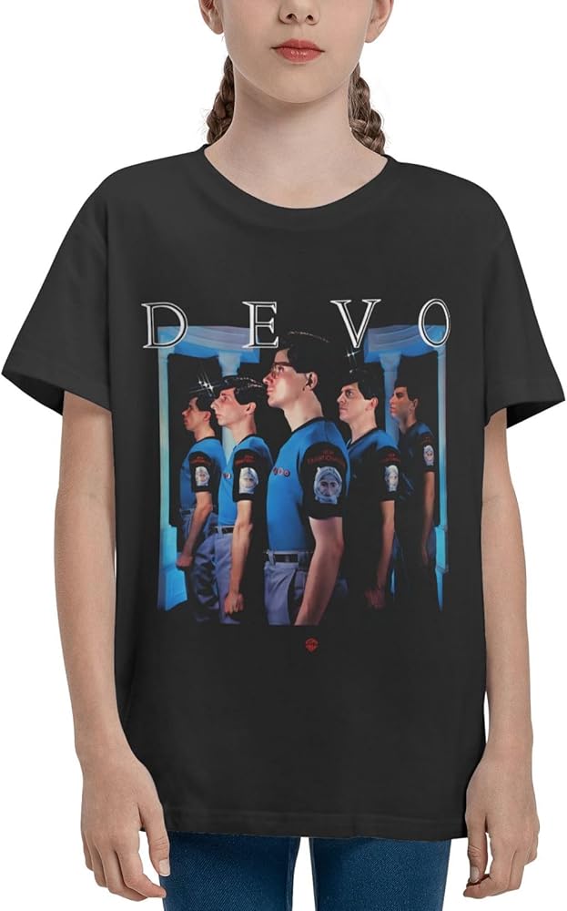 DEVOS Shirt Boy's Girl's T Shirts Short Sleeve Graphic Tees Summer Casual Crewneck Tops Black