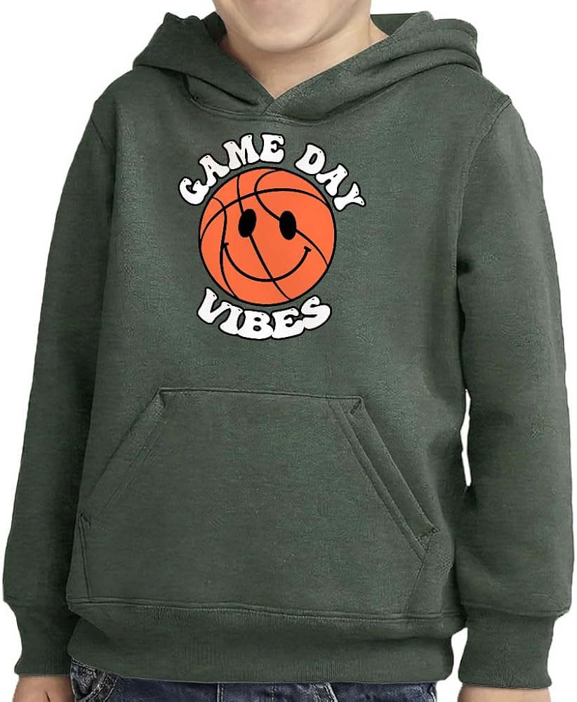 Game Day Vibes Toddler Pullover Hoodie - Basketball Gifts - Cute Boy Gifts