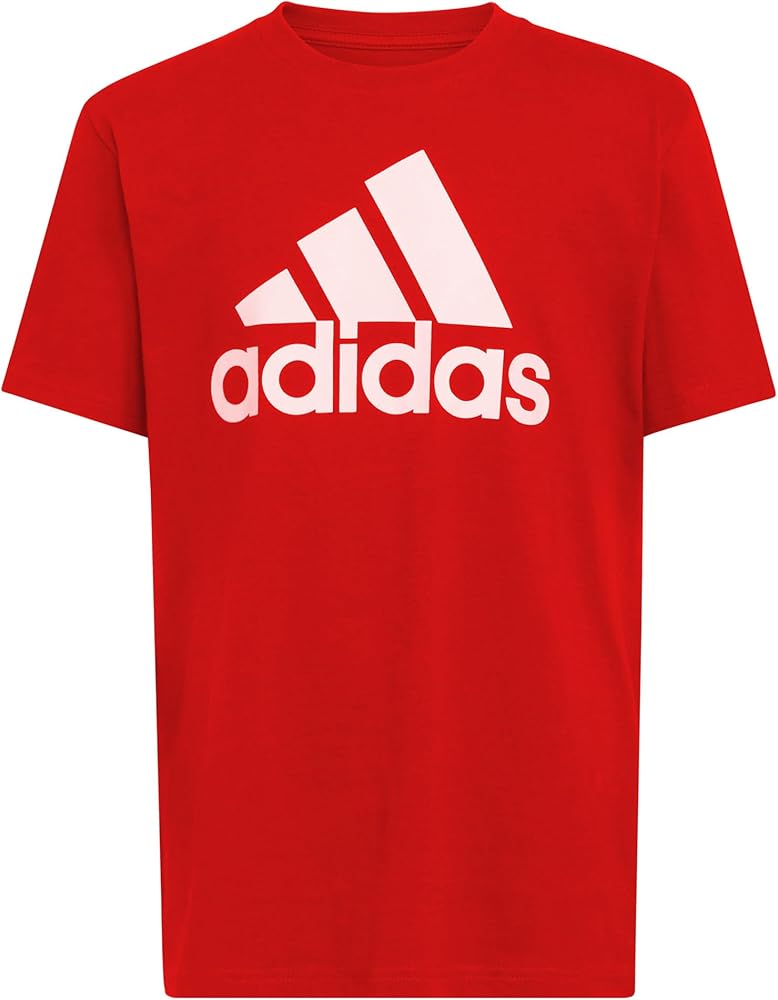 adidas Boys' Short Sleeve Cotton T-Shirt Graphic Tshirt Tee