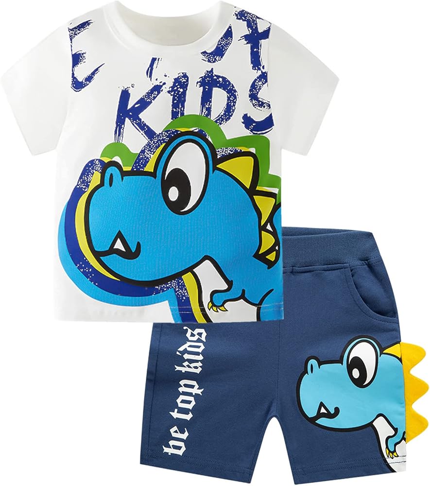 Julerwoo Toddler Boy Shorts Outfit Sets Tshirt & Pant Summer Clothes