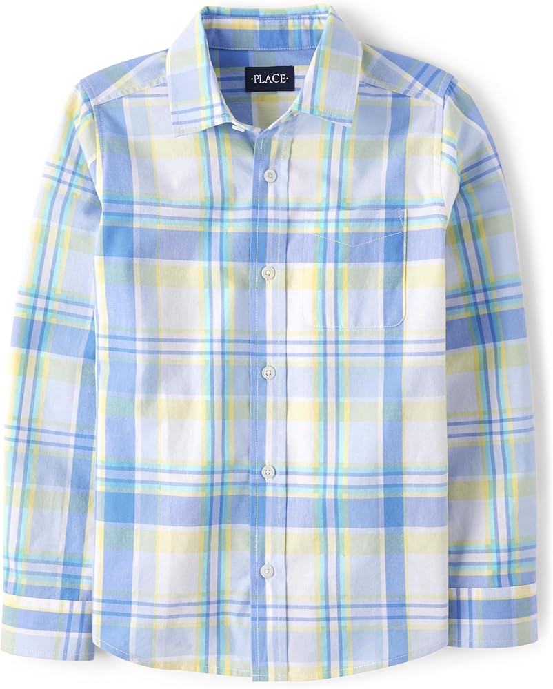 The Children's Place Boy's Long Sleeve Button Down Shirts