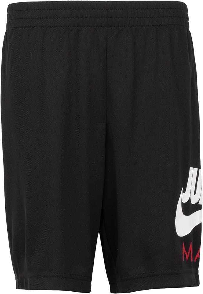 Nike Boy`s Air Jordan Jumpman Classics Shorts, Black/White/Maroon, M