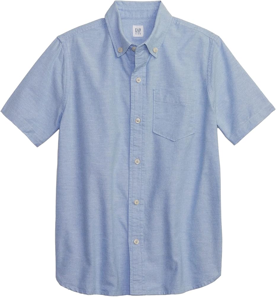 GAP Boys' Short Sleeve Oxford Shirt