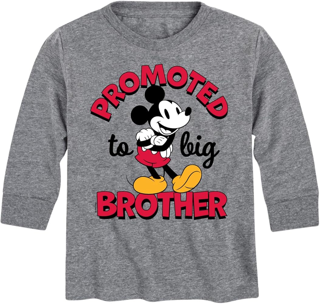 Disney Jr. Mickey & Friends - Promoted Big Brother - Youth Long Sleeve Graphic T-Shirt