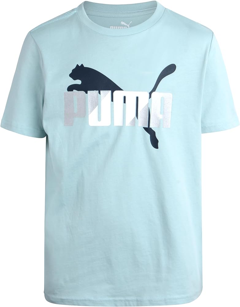 PUMA Boys' T-Shirt - Cat Logo T-Shirt for Boys - Athletic Crewneck Short Sleeve Tee (S-XL)