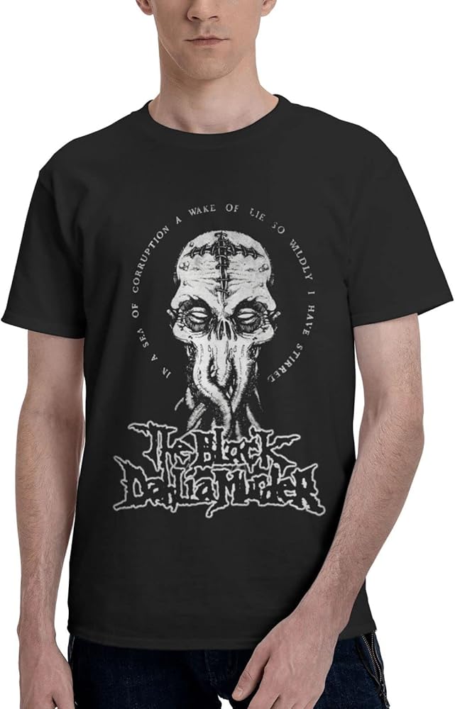 Rock Band T Shirts The Black Dahlia Murder Men's Summer Cotton Tee Crew Neck Short Sleeve Clothes Black