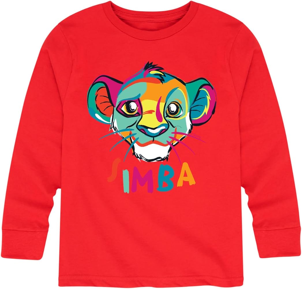 Disney The Lion King - Colorful Simba - Toddler & Youth Long Sleeve Graphic T-Shirt