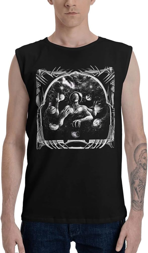 The Acacia Strain It Comes in Waves Band Tank Tops Men Round Neckline Sleeveless Shirts Black Summer Casual Vest