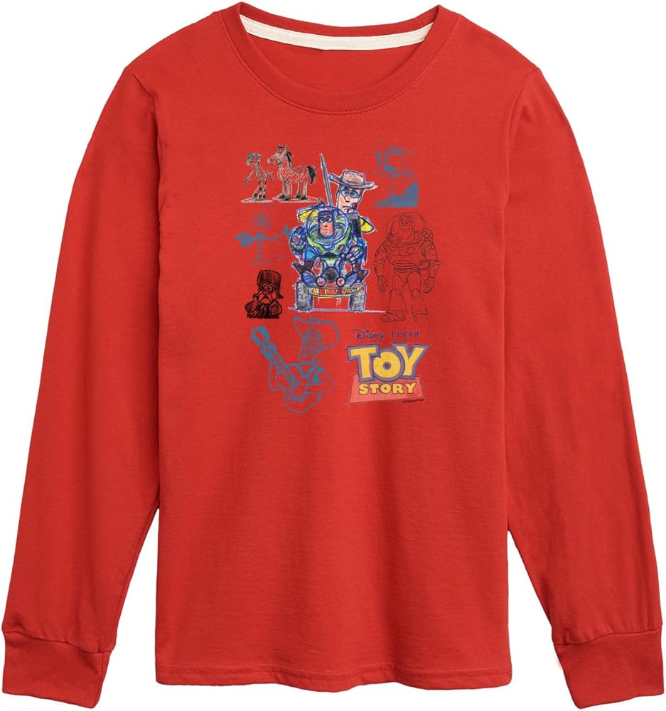 Disney Toy Story 4 - Character Sketches - Toddler & Youth Long Sleeve Graphic T-Shirt