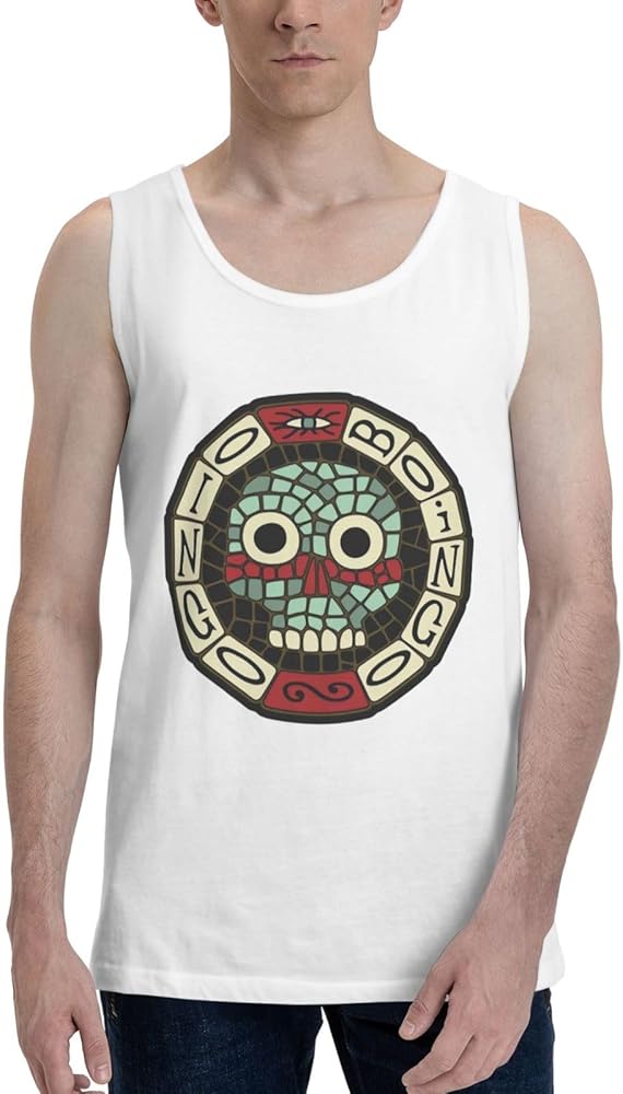 Oingo Boingo Band Tank Top T Shirt Man's Summer Sleeveles T-Shirts Fashion Exercise Vest White