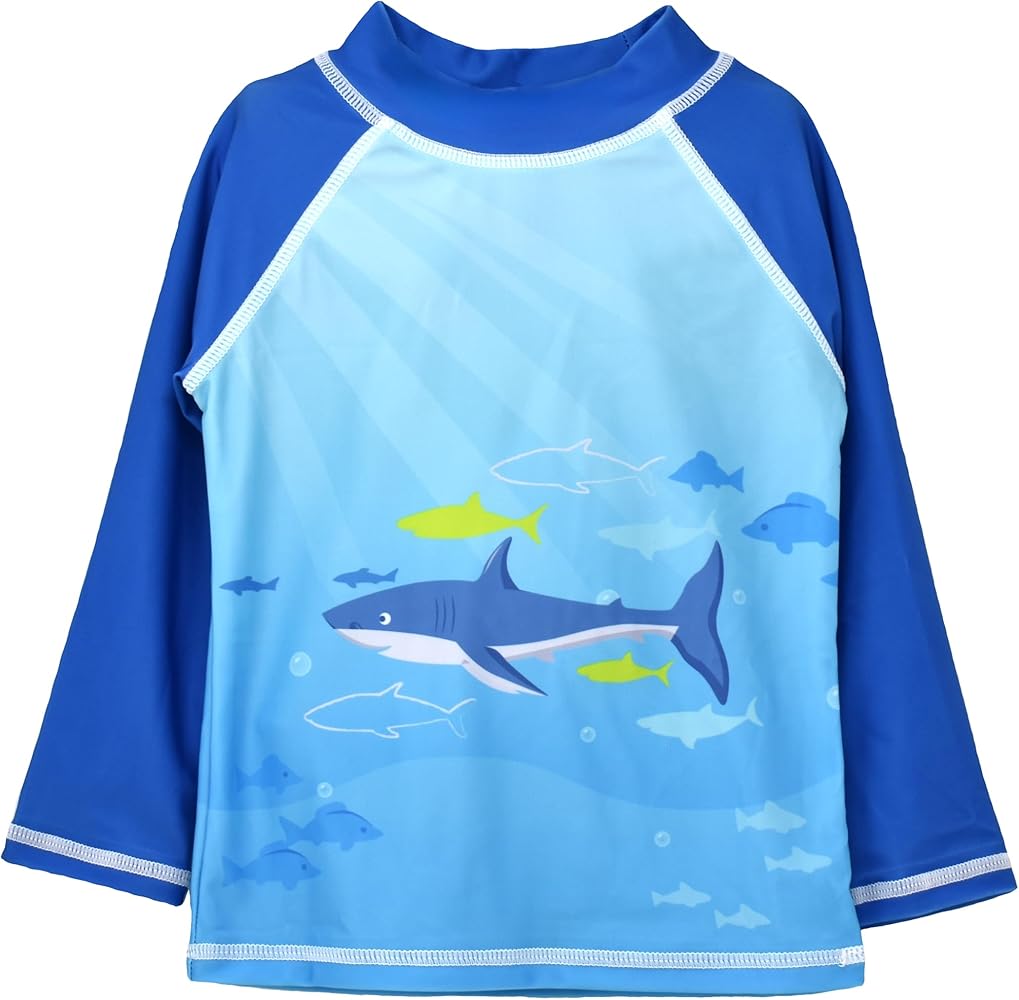 Boys' UPF 50+ Graphic Rash Guard Swim Top