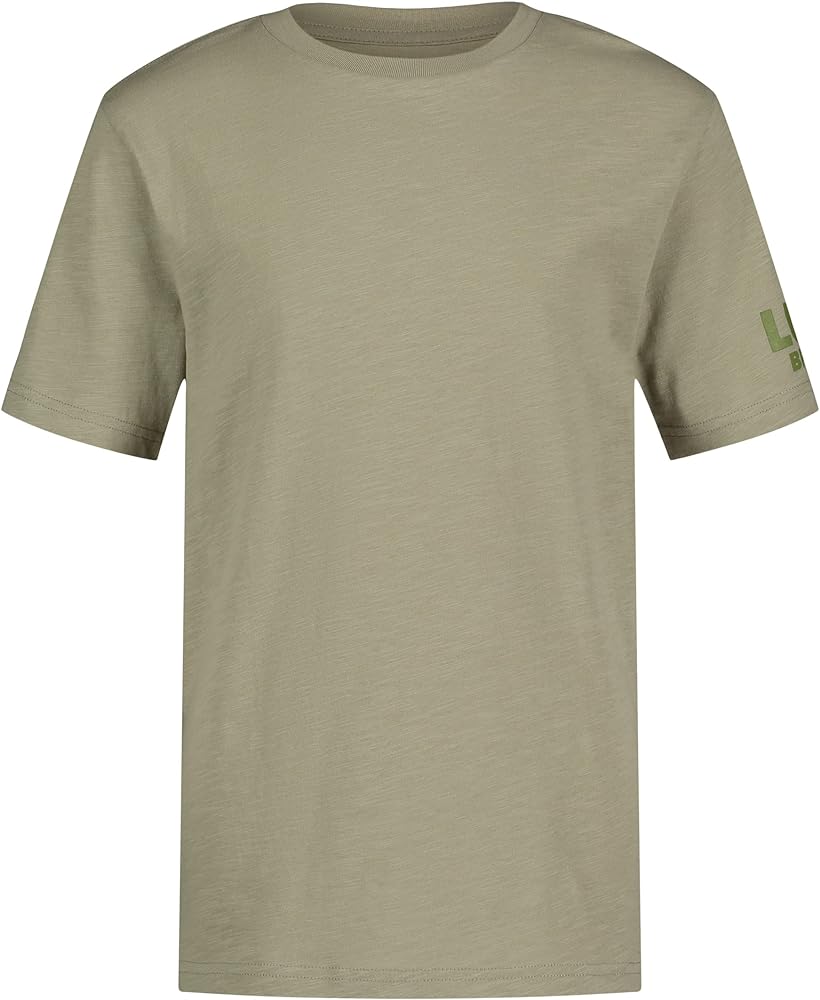 Lucky Brand Boys' Short Sleeve Key Solid Crew Neck T-shirt, Soft, Comfortable, Relaxed Fit