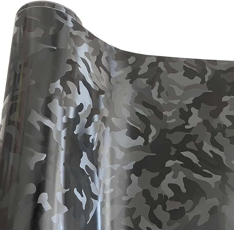 Stealth Pattern Camouflage Vinyl Wrap Roll 11.8 Inch x 5ft (30x152cm) Air Release Self Adhesive Car Surface Protection Vinyl Film