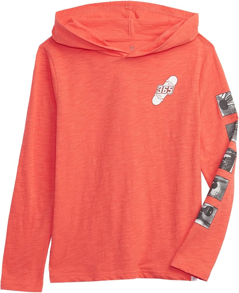 GAP Boys' Graphic Sleeve Hooded Tee T-Shirt