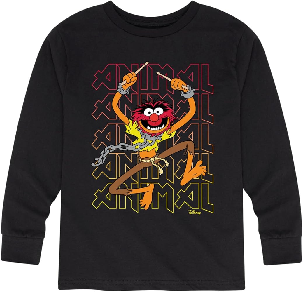 Disney The Muppets - Animal Stacked - Toddler and Youth Long Sleeve Graphic T-Shirt