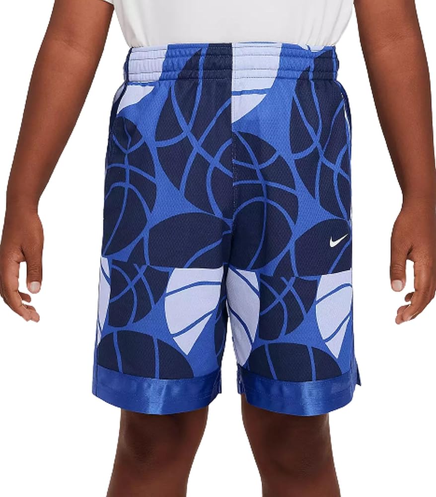 Nike Big Kids' Dri-FIT Elite Printed Basketball Shorts (X-Large, Game Royal/Cobalt/White)