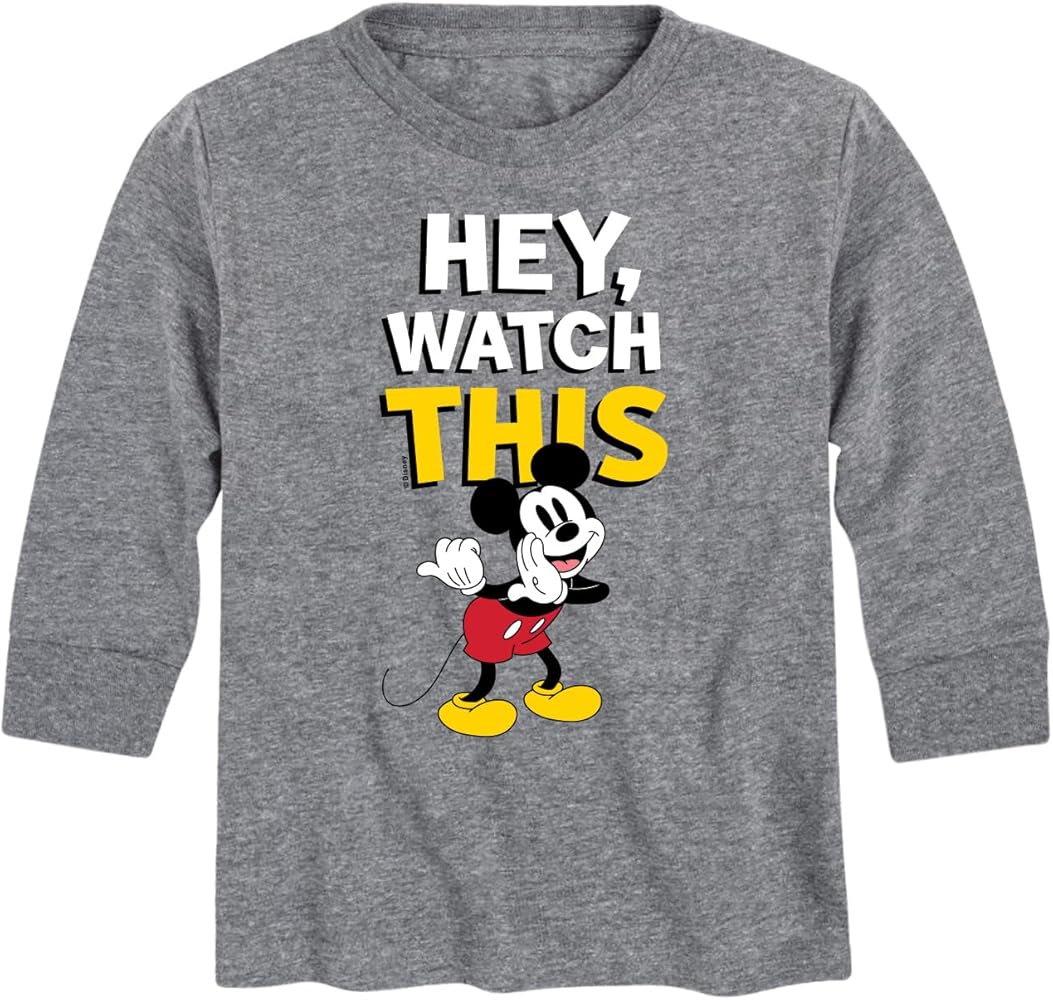 Disney Mickey & Friends - Mickey Watch This - Youth Long Sleeve Graphic T-Shirt