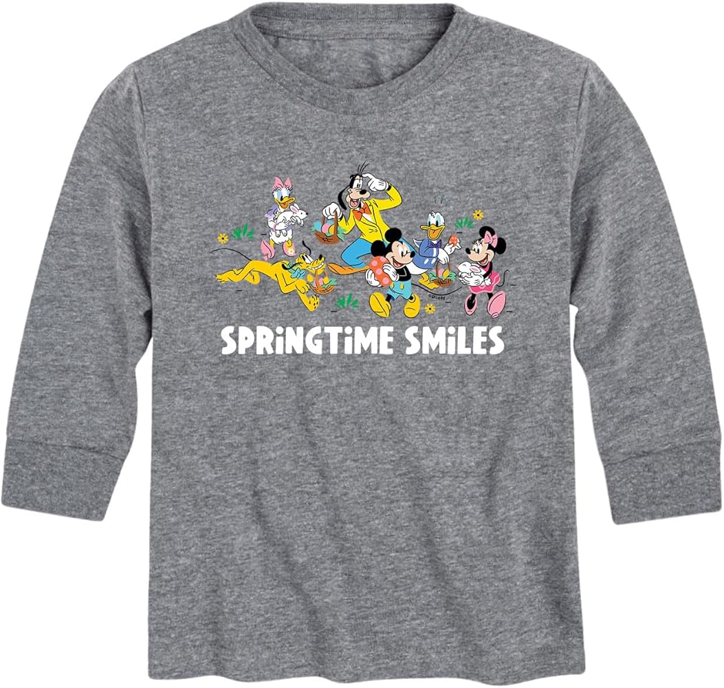 Disney Mickey & Friends - Springtime Smiles - Youth Long Sleeve Graphic T-Shirt