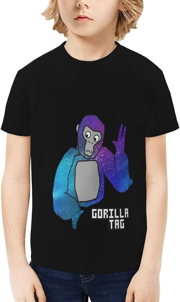 Gorilla Games Tag Unisex 3D T-Shirts for Boys Girls Graphic Tees Casual Short Sleeve Top Shirts