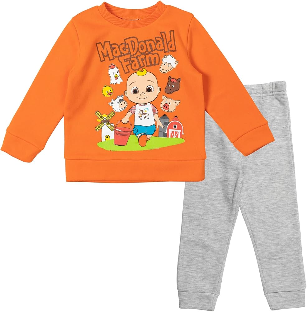 CoComelon Cody JJ Fleece Pullover Sweatshirt and Jogger Pants Set Infant to Toddler