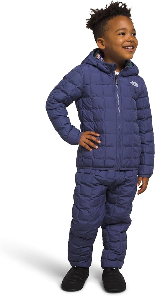 THE NORTH FACE Kids' Reversible Thermoball Insulated Hooded Jacket, Cave Blue, 3