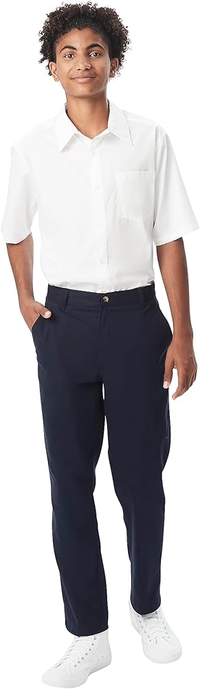 French Toast Boys' Straight Fit Stretch Twill Chino Pant