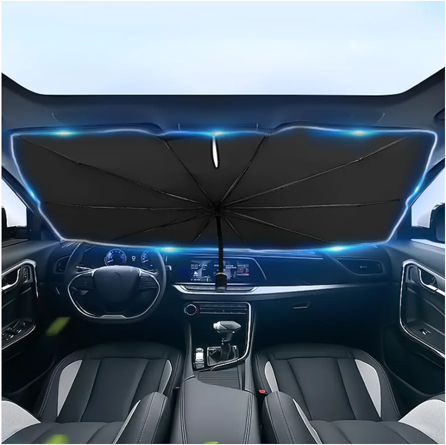 Car Windshield Sun Shade,Nano 5-Layer Foldable Car Shade Umbrella,Universal Portable Windshield Cover Sun Shade Car Interior Accessories for Car Truck SUV