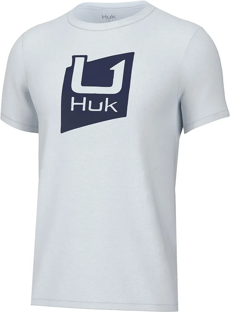 HUK Unisex Kid's Performance Fishing Logo Tee, Short Sleeve T-Shirt