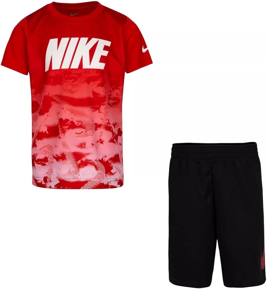 Nike Little Boys Abstract Graphic Tee & Shorts 2 Piece Set