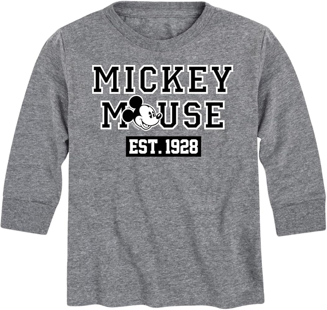 Disney Mickey & Friends - Mickey Mouse Est 1928 - Toddler and Youth Long Sleeve Graphic T-Shirt