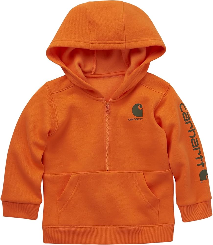 Carhartt Boys' Long-Sleeve Half-Zip Hooded Sweatshirt