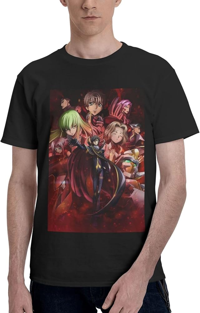 Anime Code Anime Geass T Shirt Boy's Summer Manga O-Neck Clothes Casual Short Sleeves Tee