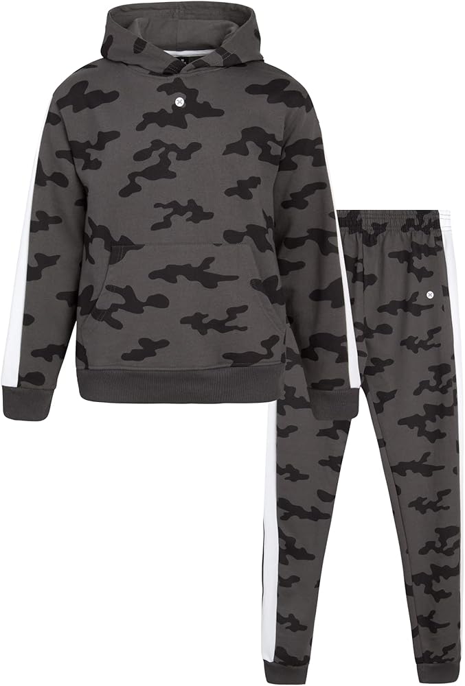 RBX Boys' Active Sweatsuit Set - 2 Piece Fleece Hoodie Sweatshirt and Jogger Sweatpants (8-12)